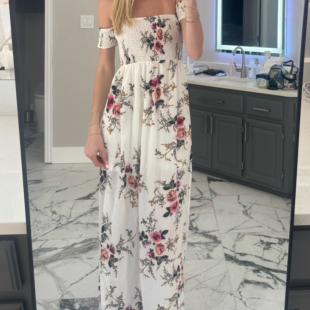 Floral Off-Shoulder Maxi Dress